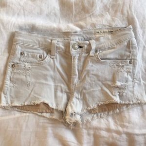 Rag & bone white jean shorts